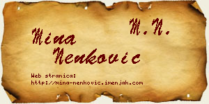 Mina Nenković vizit kartica